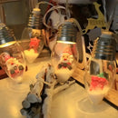 Christmas Wish Bulb String Light | 10 LED Warm Light Mini Scenes, Battery-Powered (Batteries Not Included), 150cm Long, Embedded Santa Claus, Snowman & Reindeer Designs, Hang Anywhere to Brighten Up the Holidays
