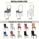 6PCS Christmas Stretch Dining Chair Covers | Snug-Fit Elastic Design, Printed with Ornaments, Snowflakes & Gold Bows, Removable & Machine Washable, Soft Stretch Protective Covers, Ideal for Holiday Gatherings & Home Décor