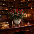 40-Piece Artificial Pine Needle Red Berry Pinecone Set, Essential for Christmas Table Decoration and DIY Wreaths