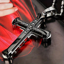 2PCS  Luxurious Rhinestone Cross Necklace, Unisex, Guarding Faith with Cool Shine for Holidays and Daily Wear.silver