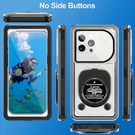 Newly Upgraded IPX8 Diving Phone Case, 15m Waterproof, 6.9-inch Universal, Surfing Swimming Underwater Photography, Shockproof and Scratch-Resistant.light GREEN