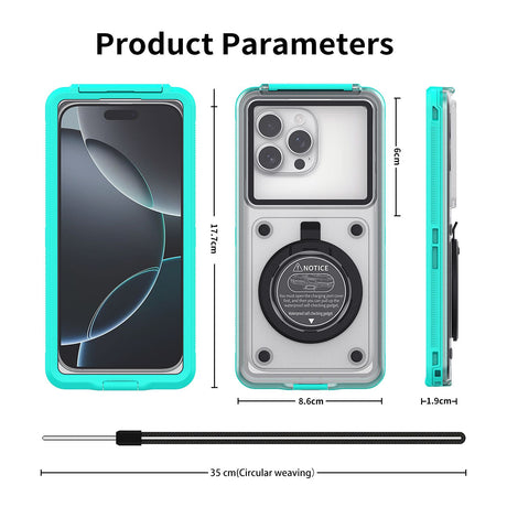 Newly Upgraded IPX8 Diving Phone Case, 15m Waterproof, 6.9-inch Universal, Surfing Swimming Underwater Photography, Shockproof and Scratch-Resistant.light GREEN