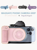 Magnetic Phone Photography Grip | Compatible with iPhone & Android, 360° Fill Light with Bluetooth Remote, Ideal for Live Streaming & Vlogging