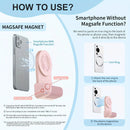 Magnetic Phone Photography Grip | Compatible with iPhone & Android, 360° Fill Light with Bluetooth Remote, Ideal for Live Streaming & Vlogging