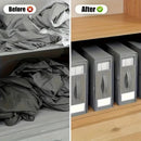 5PCS Foldable Bed Sheet Storage Box with Viewing Window, Your Neat Solution for Bedroom and Wardrobe Organization.