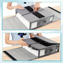 5PCS Foldable Bed Sheet Storage Box with Viewing Window, Your Neat Solution for Bedroom and Wardrobe Organization.