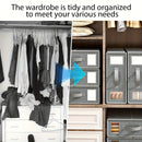 5PCS Foldable Bed Sheet Storage Box with Viewing Window, Your Neat Solution for Bedroom and Wardrobe Organization.