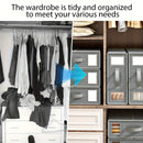 Foldable Bed Sheet Storage Box with Viewing Window, Your Neat Solution for Bedroom and Wardrobe Organization.