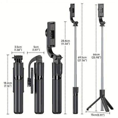 Upgraded Clamp Selfie Stick Tripod: Bluetooth Remote Control, Portable Detachable Design, One Rod, Multiple Functions
