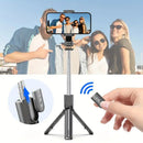 Upgraded Clamp Selfie Stick Tripod: Bluetooth Remote Control, Portable Detachable Design, One Rod, Multiple Functions