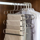 3 Pack Multi-Layer Stainless Steel Metal Pants Hangers, Bedroom Storage, S-Shaped Anti-Slip No-Mark, Space Saving, Closet Storage Rack, Pants Jeans Scarves Hanging, Black Version