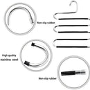 3 Pack Multi-Layer Stainless Steel Metal Pants Hangers, Bedroom Storage, S-Shaped Anti-Slip No-Mark, Space Saving, Closet Storage Rack, Pants Jeans Scarves Hanging, Black Version