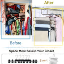 3 Pack Multi-Layer Stainless Steel Metal Pants Hangers, Bedroom Storage, S-Shaped Anti-Slip No-Mark, Space Saving, Closet Storage Rack, Pants Jeans Scarves Hanging, Black Version