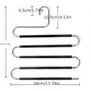 3 Pack Multi-Layer Stainless Steel Metal Pants Hangers, Bedroom Storage, S-Shaped Anti-Slip No-Mark, Space Saving, Closet Storage Rack, Pants Jeans Scarves Hanging, Black Version
