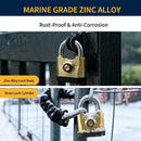 Heavy-duty metal padlock with 3 keys, dual-open design (key and combination unlock), suitable for lock cylinders, doors, factories, warehouses, and home/outdoor use.