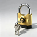 Heavy-duty metal padlock with 3 keys, dual-open design (key and combination unlock), suitable for lock cylinders, doors, factories, warehouses, and home/outdoor use.