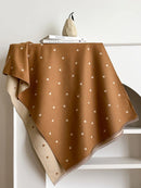 Modern Love Double-sided Shawl, Faux Cashmere Autumn Winter Fringe Oversized Fashion Versatile Warm Scarf(PINK)