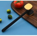 Dual-Sided Multi-Function Meat Mallet, 36 Spikes for Deep Tendon Cutting & Tenderizing, Flat Side for Smashing Cucumbers & Garlic, Nylon Handle with Zinc Alloy Head, Practical Kitchen Tool./golden