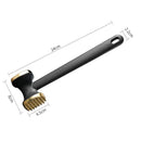 Dual-Sided Multi-Function Meat Mallet, 36 Spikes for Deep Tendon Cutting & Tenderizing, Flat Side for Smashing Cucumbers & Garlic, Nylon Handle with Zinc Alloy Head, Practical Kitchen Tool./golden