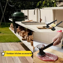 Dual-Sided Multi-Function Meat Mallet, 36 Spikes for Deep Tendon Cutting & Tenderizing, Flat Side for Smashing Cucumbers & Garlic, Nylon Handle with Zinc Alloy Head, Practical Kitchen Tool./golden