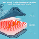 Dark grey This multifunctional electric heating pad: 6 temperature levels, 4 timer settings, magnetic interface, portable, machine washable, perfect for home relaxation and a warm gift.