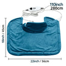 Dark grey This multifunctional electric heating pad: 6 temperature levels, 4 timer settings, magnetic interface, portable, machine washable, perfect for home relaxation and a warm gift.