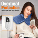 Silver gray This multifunctional electric heating pad: 6 temperature levels, 4 timer settings, magnetic interface, portable, machine washable, perfect for home relaxation and a warm gift.