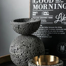Nordic industrial style concrete ashtray, handcrafted with natural texture, detachable stainless steel bowl with anti-ash lid — easy to clean, durable, suitable for living rooms, bars, offices, ideal gift for Father’s Day, Christmas, housewarming.（Rock wh
