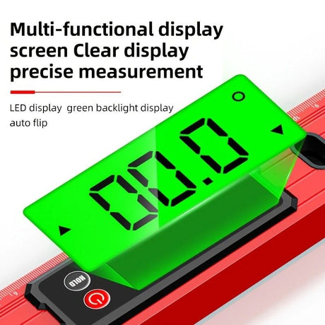 500mm Digital Level with Backlit LCD Display, Strong Magnetic Base, and Heavy-Duty Aluminum Alloy Material