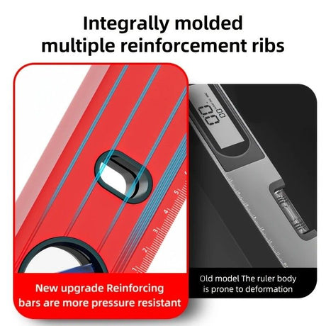 400mm Digital Level with Backlit LCD Display, Strong Magnetic Base, and Heavy-Duty Aluminum Alloy Material