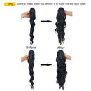 Water wave curly hair clip-in ponytail wig, made of high-heat-resistant synthetic material. Perfect for daily wear to add volume, ideal for holiday celebrations and Halloween parties.（Mixed color 4H27）