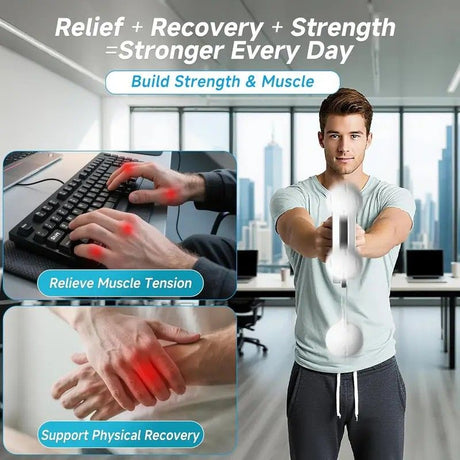 Unisex 360° Hand Rotation Forearm Trainer Arm Shoulder Chest Workout Home Gym Equipmen