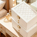 Dark green Multi - layer Jewelry Storage Box: Velvet Lining, Three - layer Zoning, Double - drawer Storage for Accessories