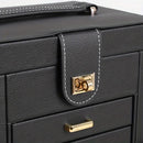 Women's Multi-functional Jewelry Box: Built-in Mirror, Multi-layer Drawer Storage, Side Hooks to Prevent Tangling and Protect Accessories.White