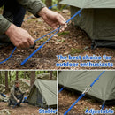 12-Piece Outdoor Tent Guyline Tensioner Kit, Dual-Row Buckle Brass Roller, Rebound Self-Locking Sturdy Windproof