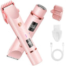 Women's Electric Dual Head Hair Remover – Double Ring Blade for Efficient Hair Removal, Fine Trimming Blade for Detailed Grooming, IPX7 Full Body Waterproof, Safe and Painless(BLUE)