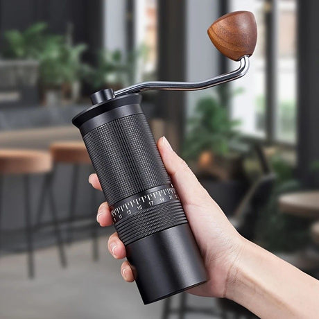 1-Pack, Manual Coffee Grinder, Hand Coffee Grinder with Built-in Digital Adjustable Setting, Black, Stainless Steel Conical Burr, Coffee Bean Grinder