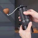1-Pack, Manual Coffee Grinder, Hand Coffee Grinder with Built-in Digital Adjustable Setting, Black, Stainless Steel Conical Burr, Coffee Bean Grinder