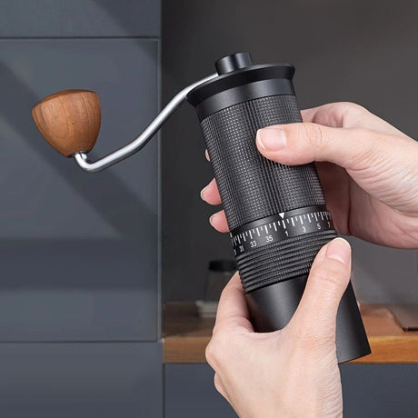 1-Pack, Manual Coffee Grinder, Hand Coffee Grinder with Built-in Digital Adjustable Setting, Black, Stainless Steel Conical Burr, Coffee Bean Grinder