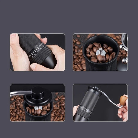1-Pack, Manual Coffee Grinder, Hand Coffee Grinder with Built-in Digital Adjustable Setting, Black, Stainless Steel Conical Burr, Coffee Bean Grinder