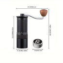 1-Pack, Manual Coffee Grinder, Hand Coffee Grinder with Built-in Digital Adjustable Setting, Black, Stainless Steel Conical Burr, Coffee Bean Grinder