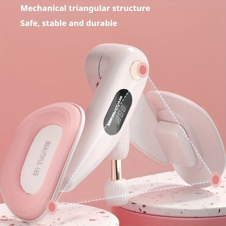 Smart Counting Buttocks and Leg Trainer. Adjustable resistance for precise activation of glute and inner thigh muscles. Features anti-slip design—your essential home fitness tool for body shaping, effortlessly tracking workout repetitions.（GREY)