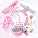 Home-use six-tube resistance band with non-slip pedals and quiet rebound. Targets multiple muscle groups for full-body fat burning, shaping, and stretching. Portable and suitable for all.PINK