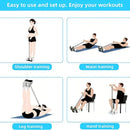 Home-use six-tube resistance band with non-slip pedals and quiet rebound. Targets multiple muscle groups for full-body fat burning, shaping, and stretching. Portable and suitable for all.PINK