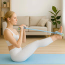 Home-use six-tube resistance band with non-slip pedals and quiet rebound. Targets multiple muscle groups for full-body fat burning, shaping, and stretching. Portable and suitable for all.PINK