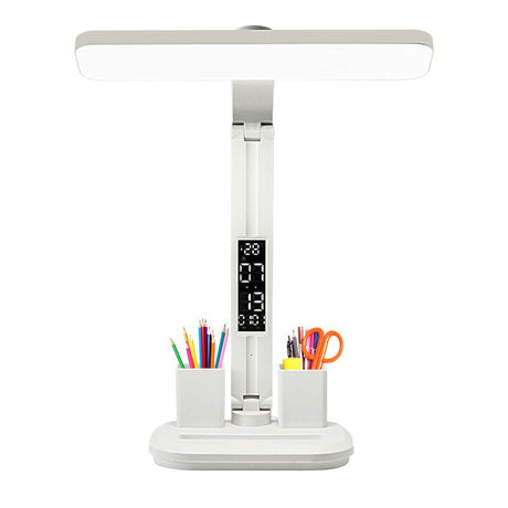 Multifunctional Smart Eye Protection Desk Lamp, integrating lighting, digital display, and storage in one, with multi-angle adjustment, eye-friendly and practical./11 rechargeable 2000mah