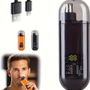 Electric nose hair trimmer, fashionable mini portable, wireless USB charging, suitable for both men and women, super easy-to-use nose hair trimmer.WHITE