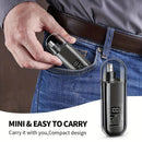 Electric nose hair trimmer, fashionable mini portable, wireless USB charging, suitable for both men and women, super easy-to-use nose hair trimmer.WHITE