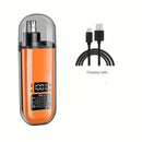 Electric nose hair trimmer, fashionable mini portable, wireless USB charging, suitable for both men and women, super easy-to-use nose hair trimmer.WHITE