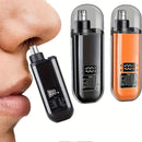 Electric nose hair trimmer, fashionable mini portable, wireless USB charging, suitable for both men and women, super easy-to-use nose hair trimmer.ORANGE